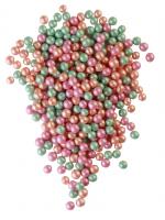 Драже зерновое взорванные  зёрна риса в цветной глазури Жемчуг (розовый, персик, изумруд) 188