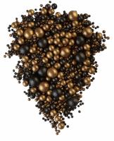 Драже зерновое взорванные  зёрна риса в цветной глазури Бронза,черный уголь 214