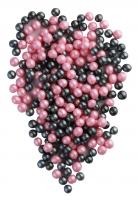 Драже зерновое взорванные  зёрна риса в цветной глазури Жемчуг (розовый,черный) 182