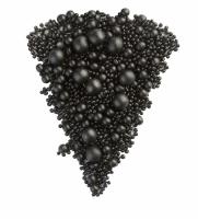 Драже зерновое взорванные  зёрна риса в цветной глазури Черный уголь (микс) 158
