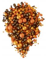 Драже зерновое взорванные  зёрна риса в цветной глазури Жемчуг (бронза,золото,оранжевый) 120